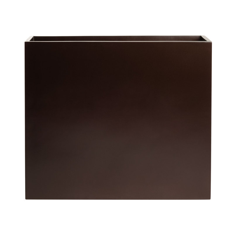 Bac à fleurs en fibre de verre Connoisseur, H 30 po x l 36 po x P 12 po, Brun