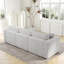 Moderne 3 modulaire avec rangement - gris pour mobilier de salon 106,3 po Revêtement et structure élégants-121098648