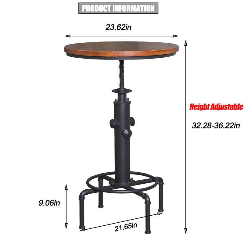 Seefeldt 2 - Person Pine Solid Wood Top Pedestal Dining Set