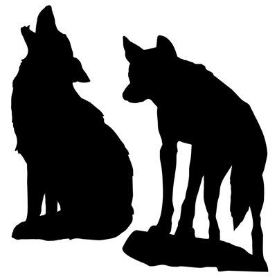 Coyote Silhouettes - 27Â¼" - Pack of 12