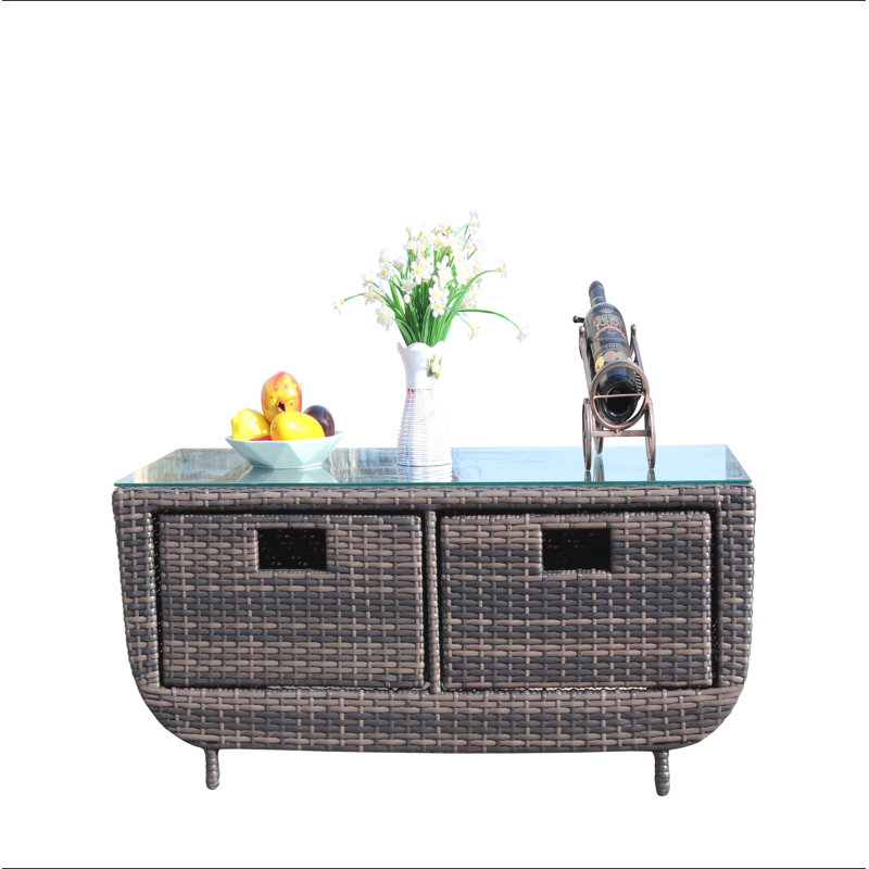 Table basse avec verre trempé