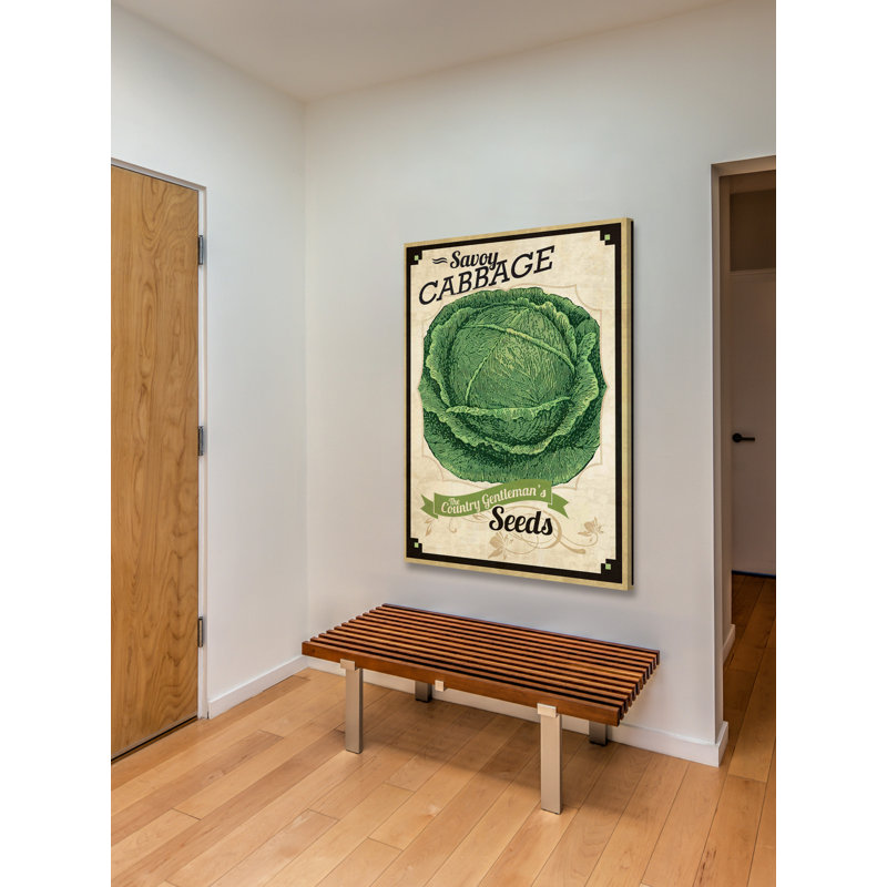 « seed packet chou », reproduction d’art sur toile tendue, H 18 po x l 12 po