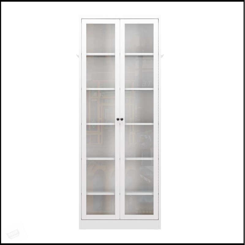 Armoire de cuisine en métal durable avec 5 tablettes réglables, rangement autoportant de 72 pouces de hauteur pour l'organisation à domicile