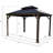 Alexander 10ftx12ft Dark Brown Double Roof Hardtop Gazebo with Curtain and Mosquito Netting