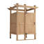 Cabine de douche d'extérieur en bois de cèdre avec porte verrouillable H 84 po x l 66 po x P 66 po - écran d'intimité en bois naturel pour piscine de jardin
