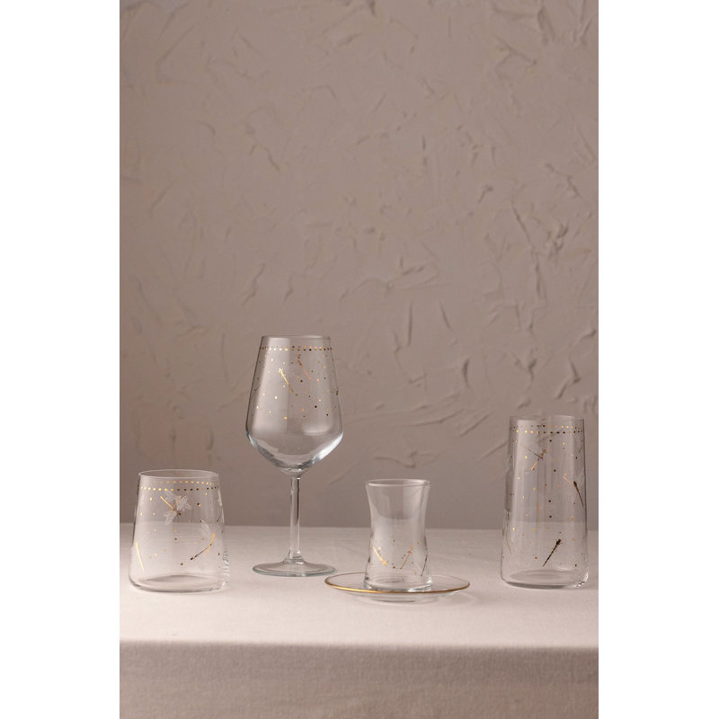 Ensemble de verres à vin Elegant (4 pièces), capacité 21,5 oz, 3,6 x 3,6 x 8,6 pouces | 100% verre, parfait pour les réceptions et les occasions spéciales | Lavage à la main recommandé pour la longévité, conception transparente