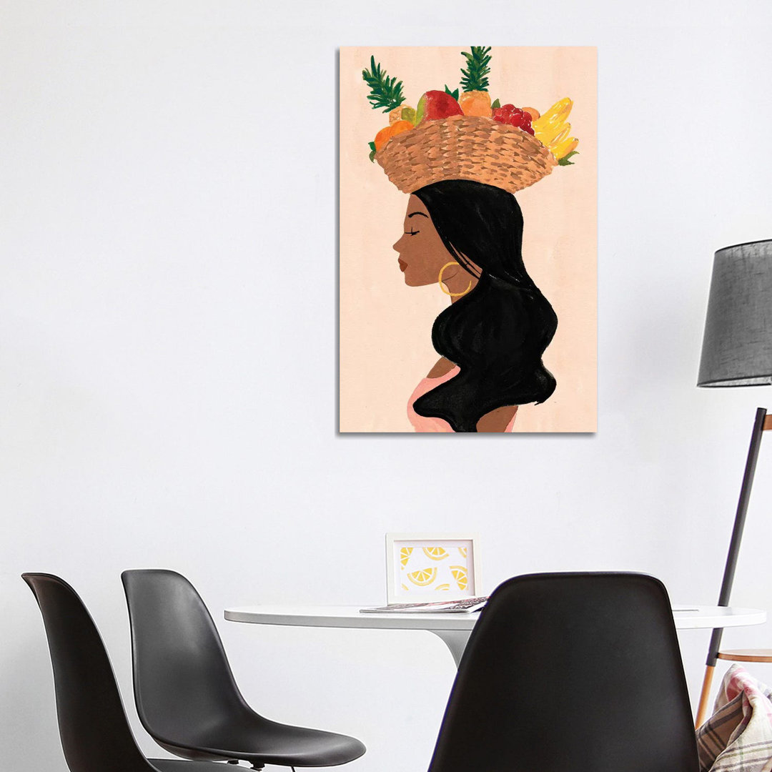 Valentina's Fruit Basket von Sabina Fenn - Galerie-umwickelte Leinwand Giclée auf Leinwand