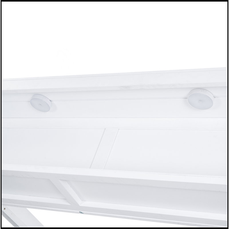 Lit plateforme double avec lumières DEL et rangement