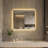 32" x 28" Frameless LED Backlit Bathroom Mirror, 3 Color Dimmable Light, Anti-Fog, Touch Control, Wall Mounted Vanity Mirror-2098152