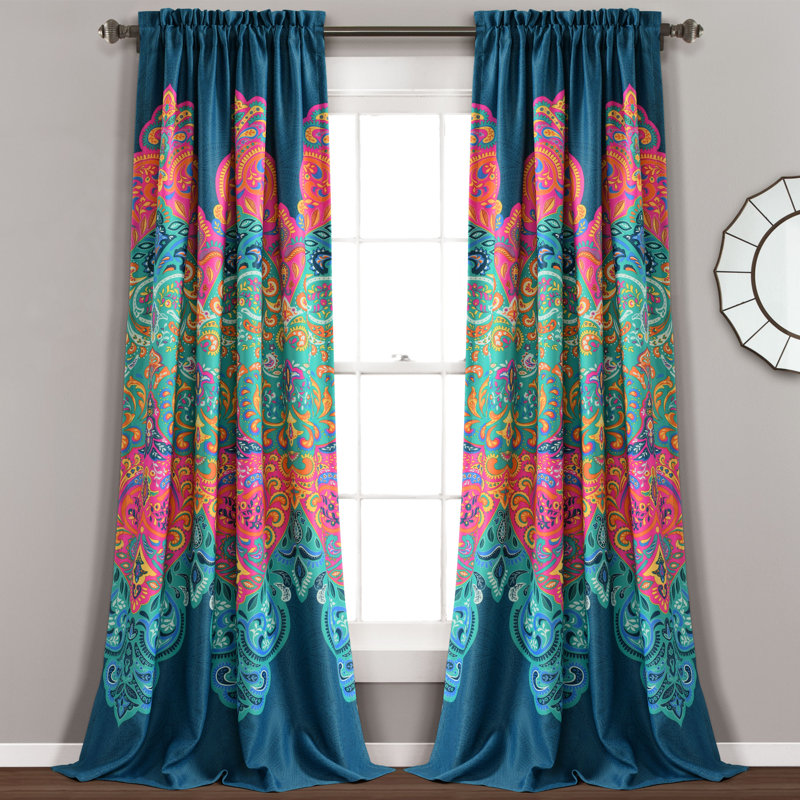 Boho Chic Room Darkening Curtain Pair, 52"W x 84"L