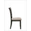 Chaise d'appoint en tissu beige et gris vieilli