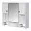 Armoire de rangement murale moderne avec miroir et barre à serviettes, parfaite pour les salles de bain élégantes et organisées-2139409590