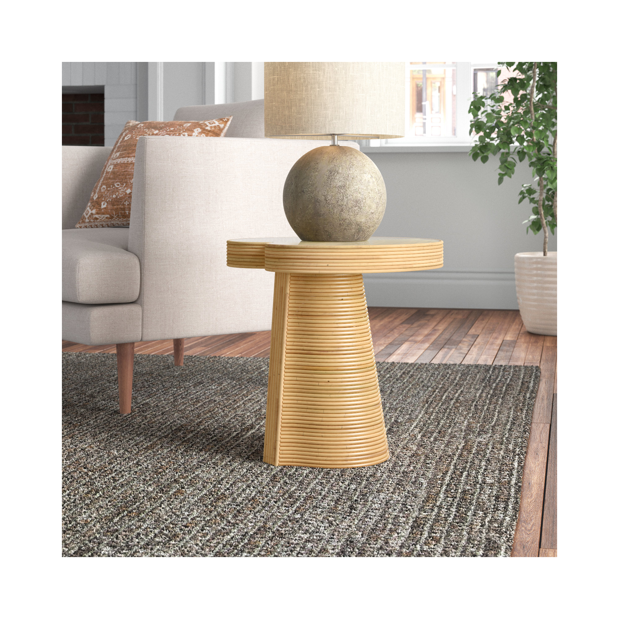 Dellar End Table, 17.7" H x 17.5" W x 17.7" D