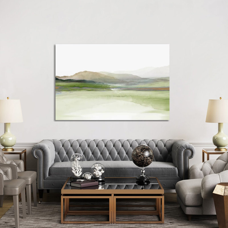 Luminosité - sauge 6 pièces, H 40 po x l 60 po, Toile tendue
