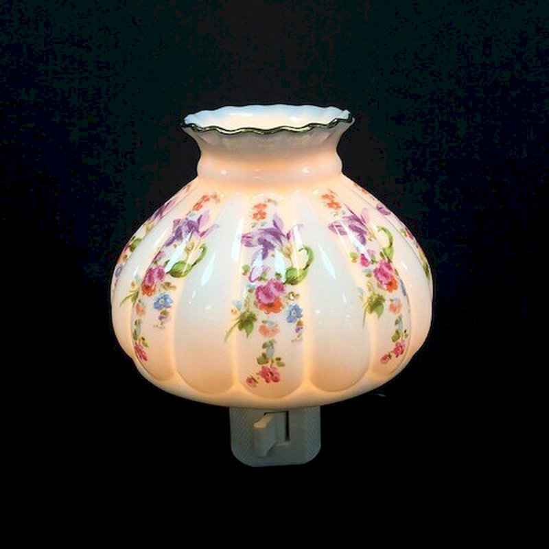 Nalanie Mini fleurs sur un ouragan abat-jour en forme de veilleuse