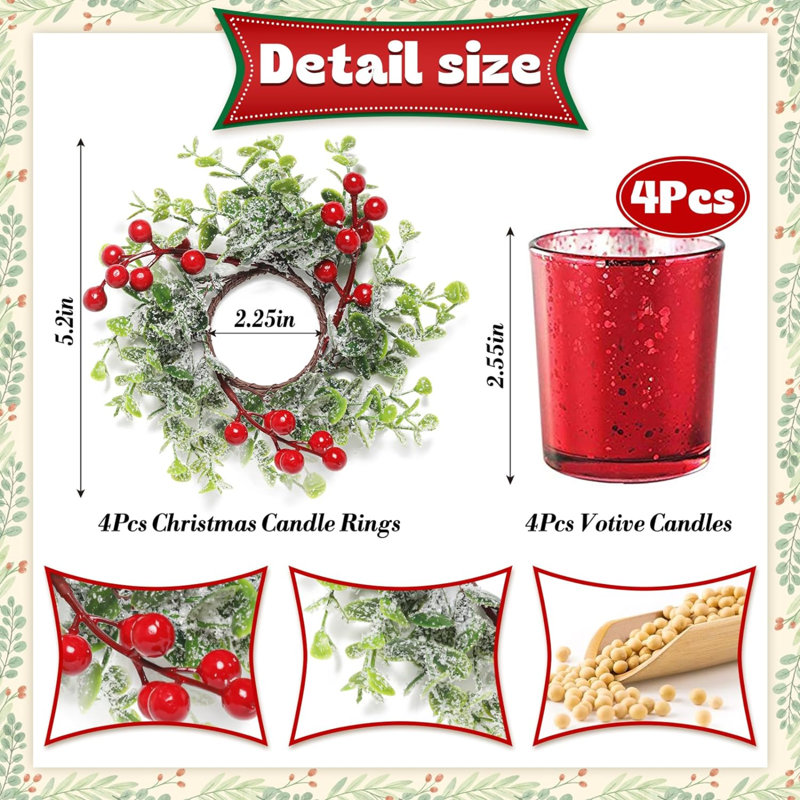 5.2'' H Glass Tabletop Candle Accessories