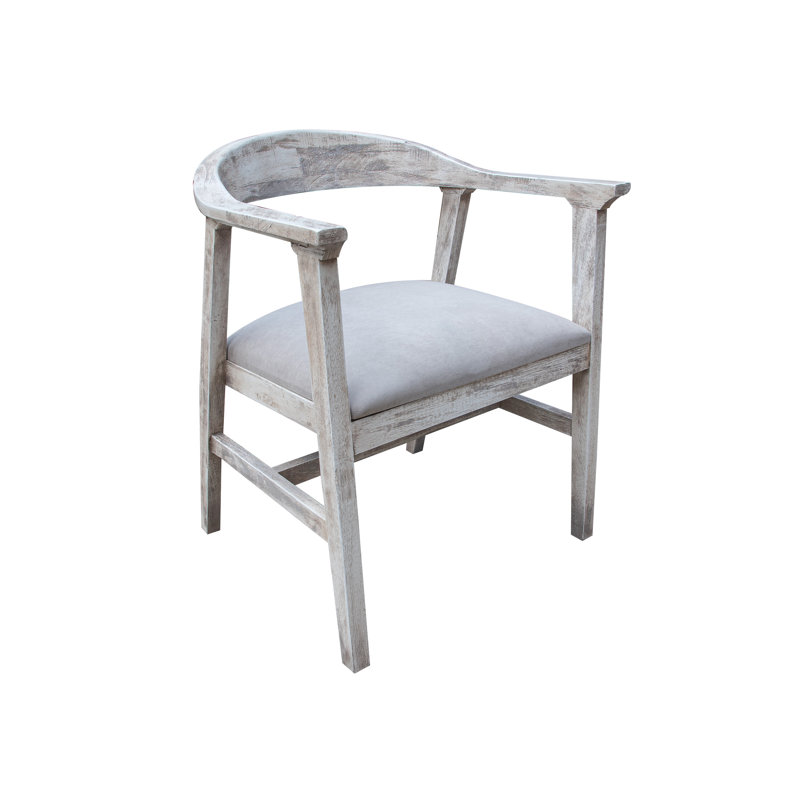 Sahara 15.12'' H Fabric Upholstered Armchair, White