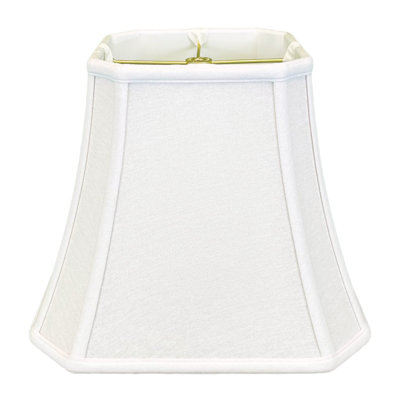 Royal Designs, Inc. BSO-705-12LNWH Square Cut Corner Bell Basic Lamp Shade, 7.5 x 12 x 10.25, Linen White