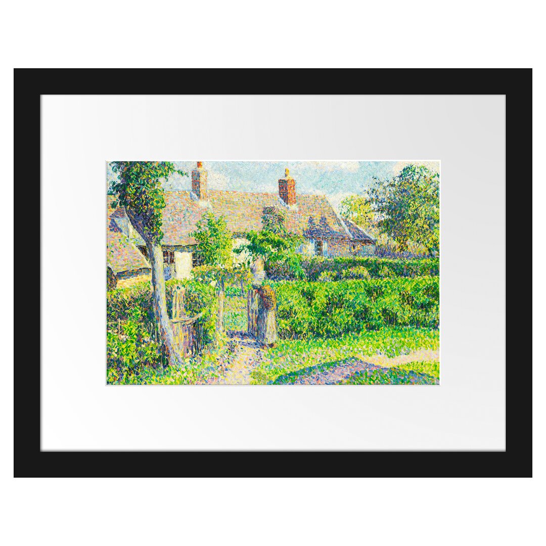 Gerahmter Kunstdruck Maisons De Paysans von Camille Pissarro