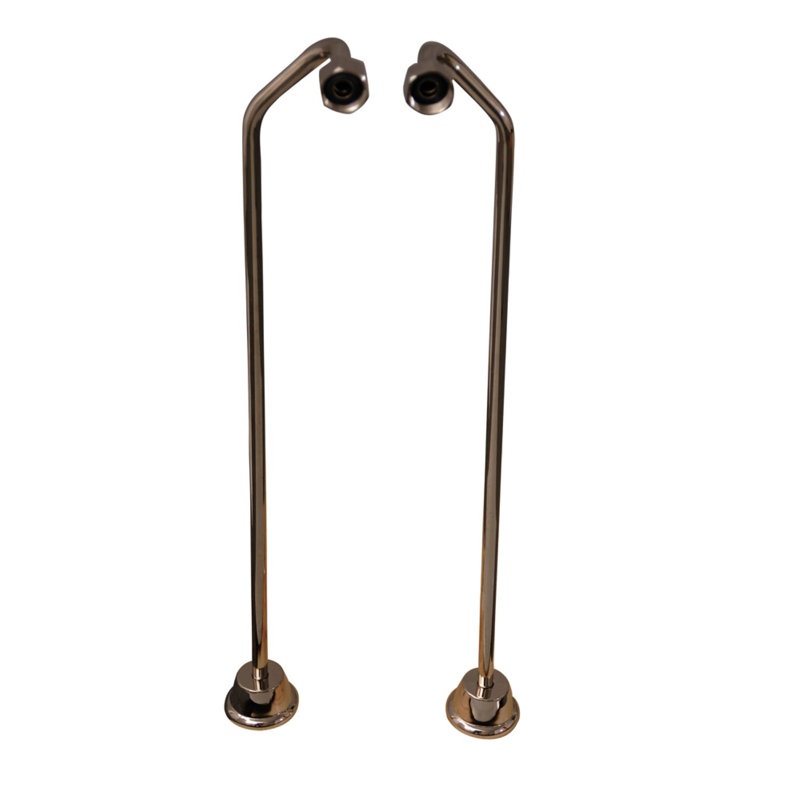 54'' x 30'' Freestanding Soaking Cast Iron Bathtub, Polished Nickel