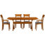 Ensemble de salle à manger extensible en bois massif 5 pièces Sarah-16804970-16804981