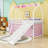 Twin Metal House Loft Bed With Slide And Playful Accessories-193863689