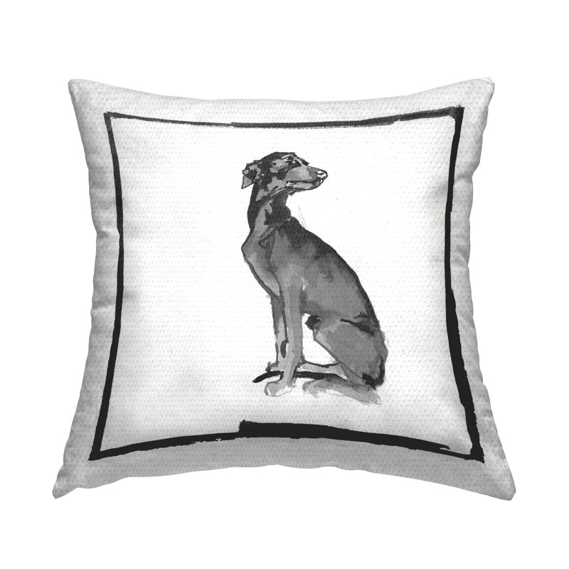 Coussin Minimal Dog Gazing