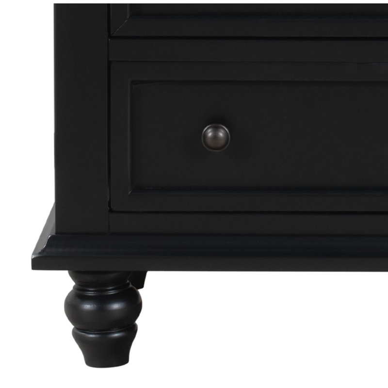 Sook 3 - Drawer End Table, Black