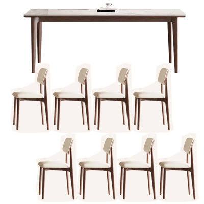 Modern creamy style rectangular rock table
