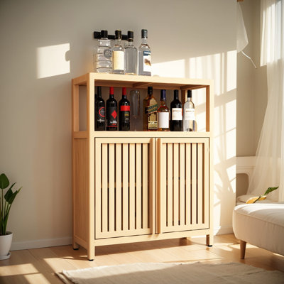 Large Capacity Bamboo Storage Cabinet Furniture