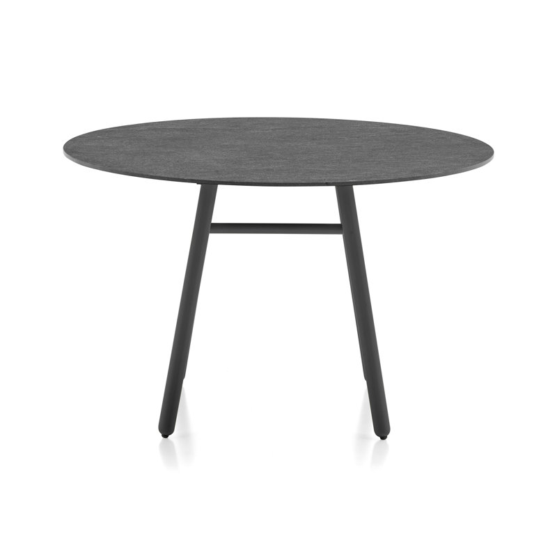Yo! Bistro Table with Metal Legs, Cardoso Black, Matt Black