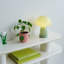 Lampe de table en verre avec champignon-519595190