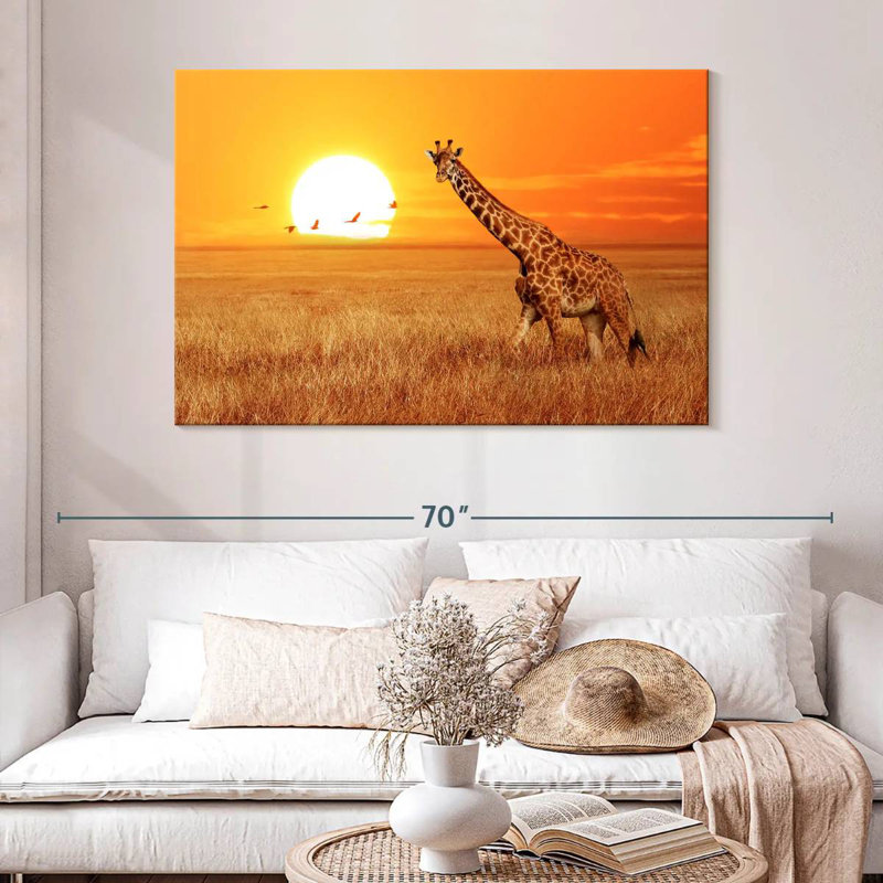Big Sunset Giraffe, H 32 po x l 48 po