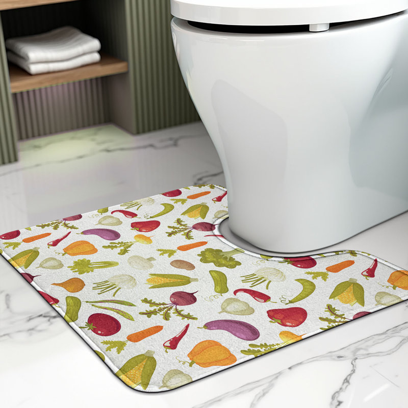 Multicolore tapis de salle de bain en U Farmland Farmland