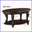 Table basse 42 po à 2 niveaux pour salon avec pieds en bois massif, placage résistant à la chaleur, assemblage facile-2069544612
