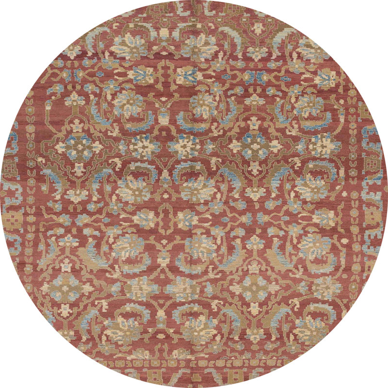 Abstract Indoor Rug, Round 7'
