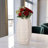 Modern Textured Dot Sculptural Stoneware Porcelain Home Decor Flower Vase for Dining Table - Tall Form Accent for Console Table Feature - Ivory & Tan-573789125