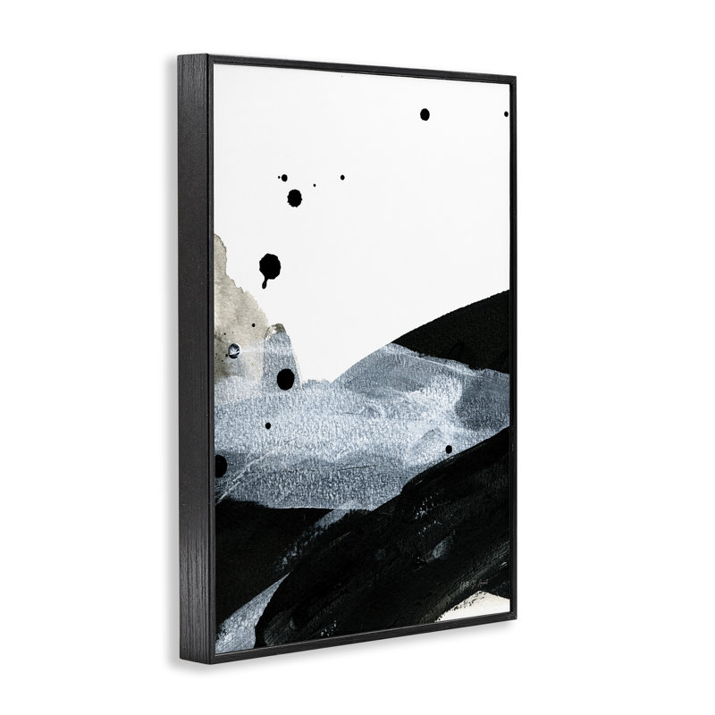 «Murky Gradient Mouvement», estampe numérique encadrée noire d'Yvette St. Amant, H 18 po x l 12 po