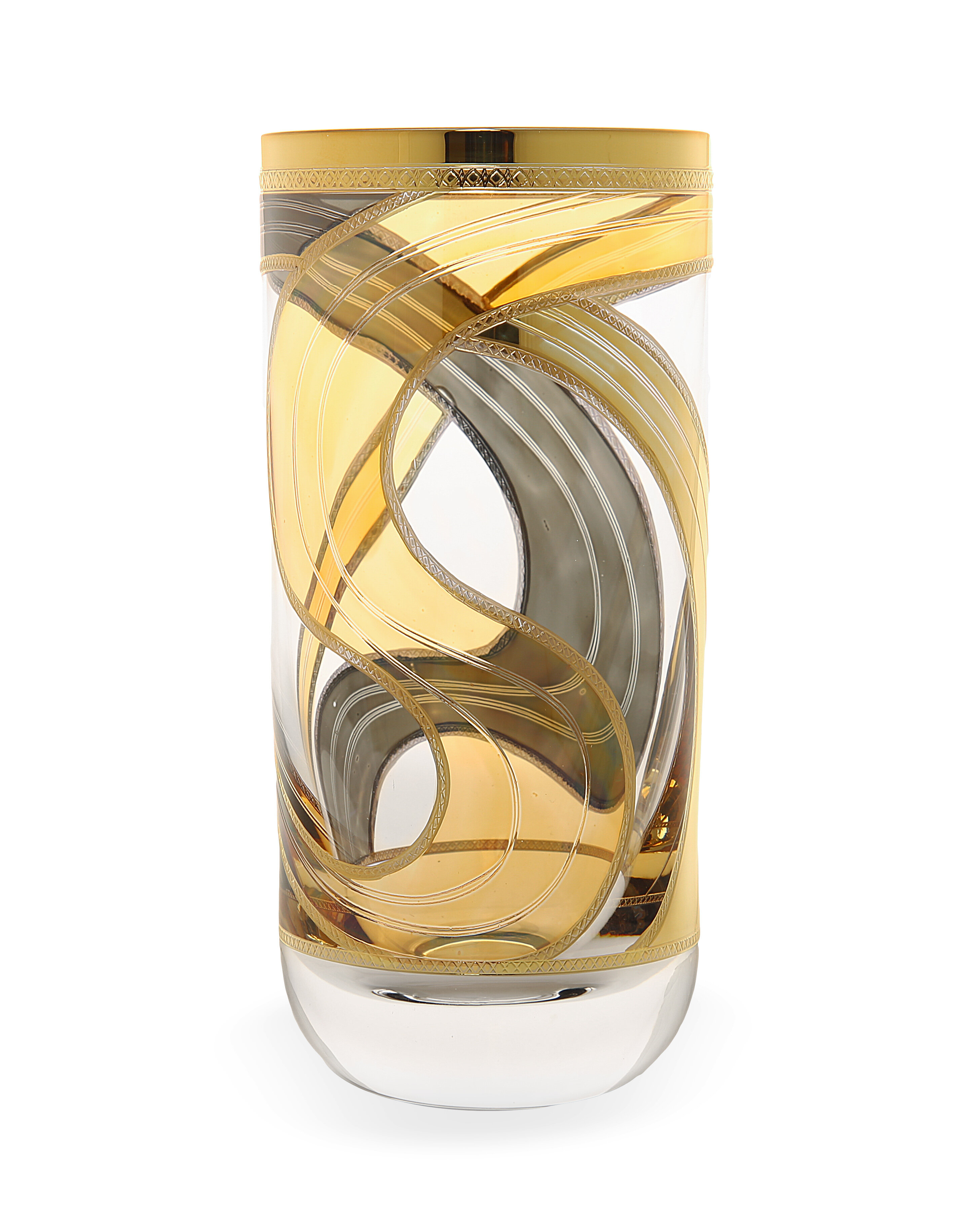 Classic Touch Gold Water Glasses, Set of 6