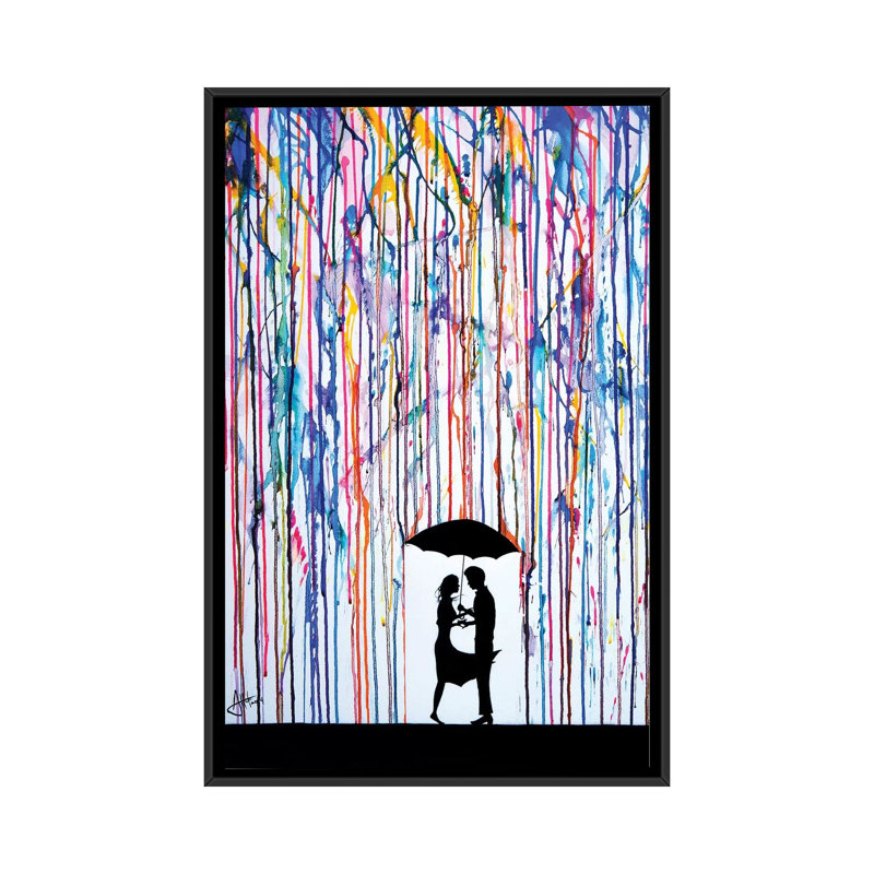 « touche » par marc allante, reproduction d’art sur toile, H 26 po x l 18 po x P 1,5 po, Toile avec cadre noir, Pas de tapis