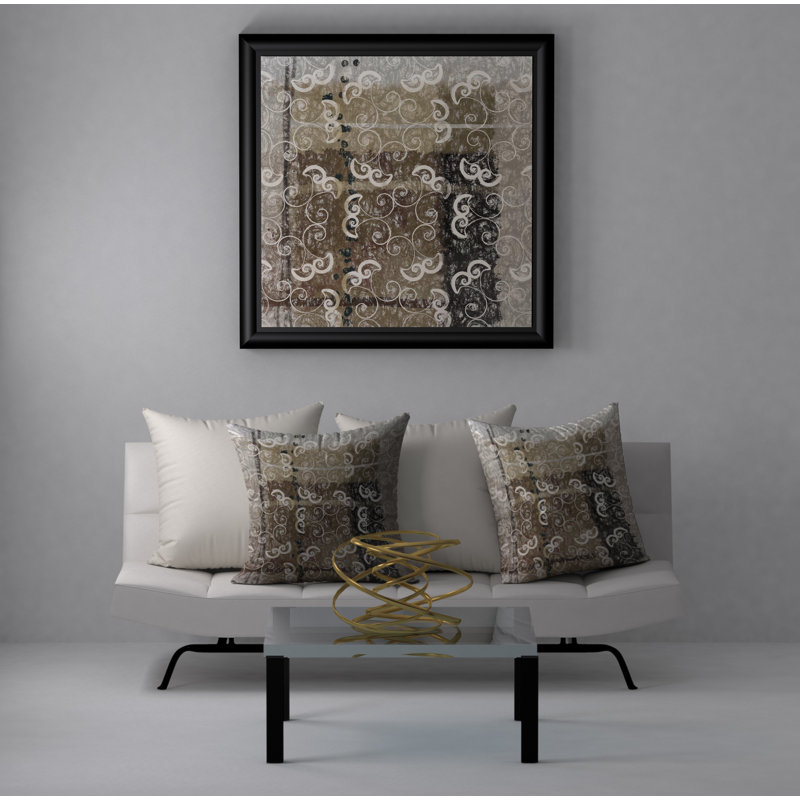 Abstract Throw Pillow, 24" H x 24" W