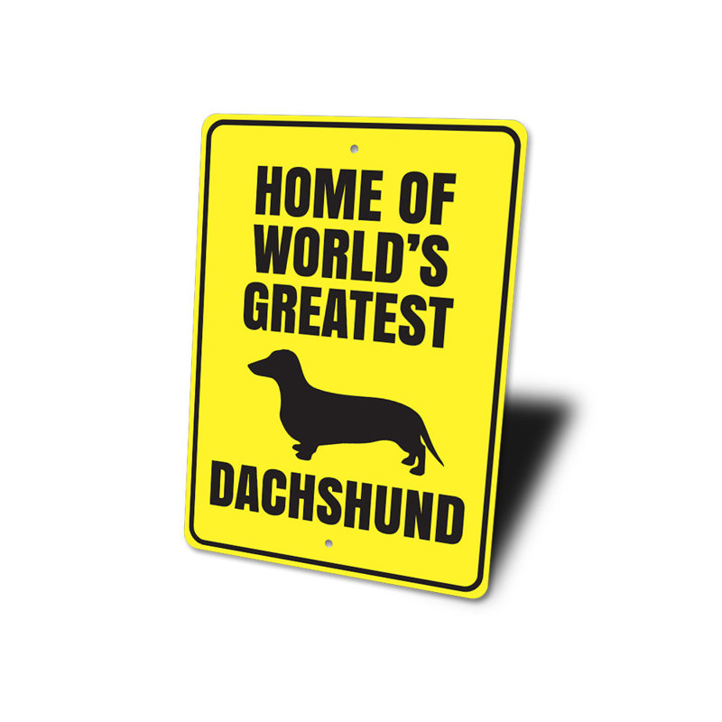 «Greatest Dachshund» en aluminium, H 18 po x l 12 po x P 0,06 po