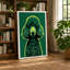 Poodle in Green Modern - Wrapped Canvas-1693882595-1693882607