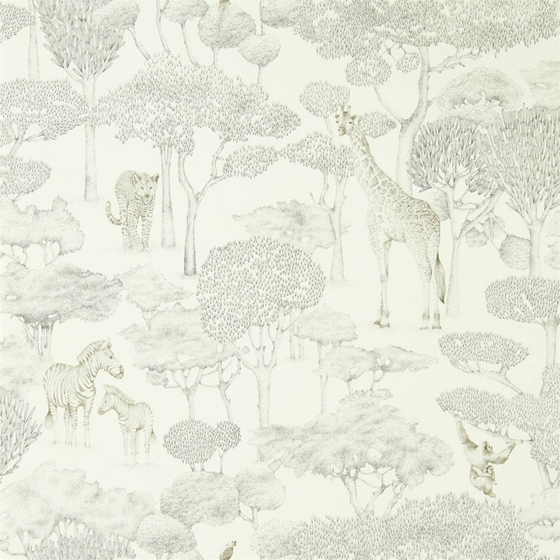Shamwari 10.05m x 68.6cm Wallpaper Roll, Chalk/Slate