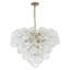 9-Light Cluster Grape Ribbed Glass Chandelier