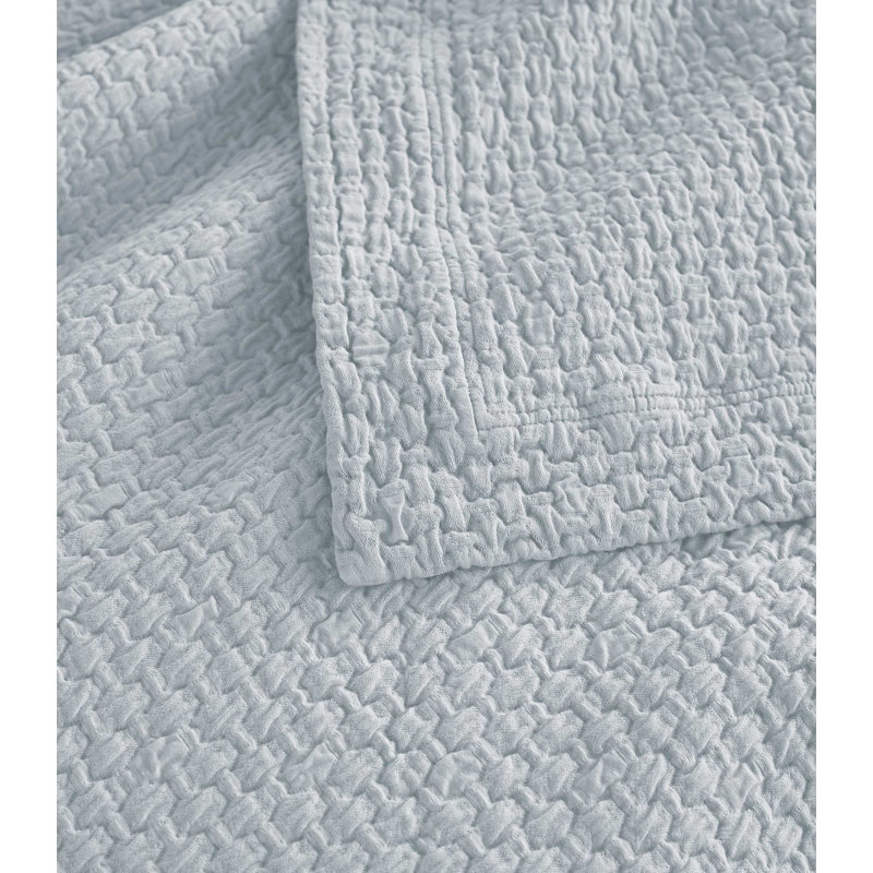 Juliet Matelassé Coverlet, King/Cal King Coverlet, Barely Blue