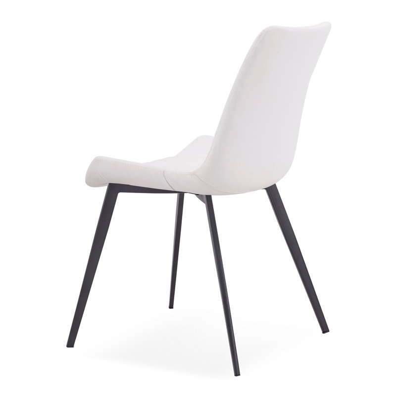 Albieri 18.5'' H Upholstered Side Chair, White/Black