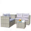 Ensemble de canapé modulaire d'extérieur en rotin avec boîte de rangement