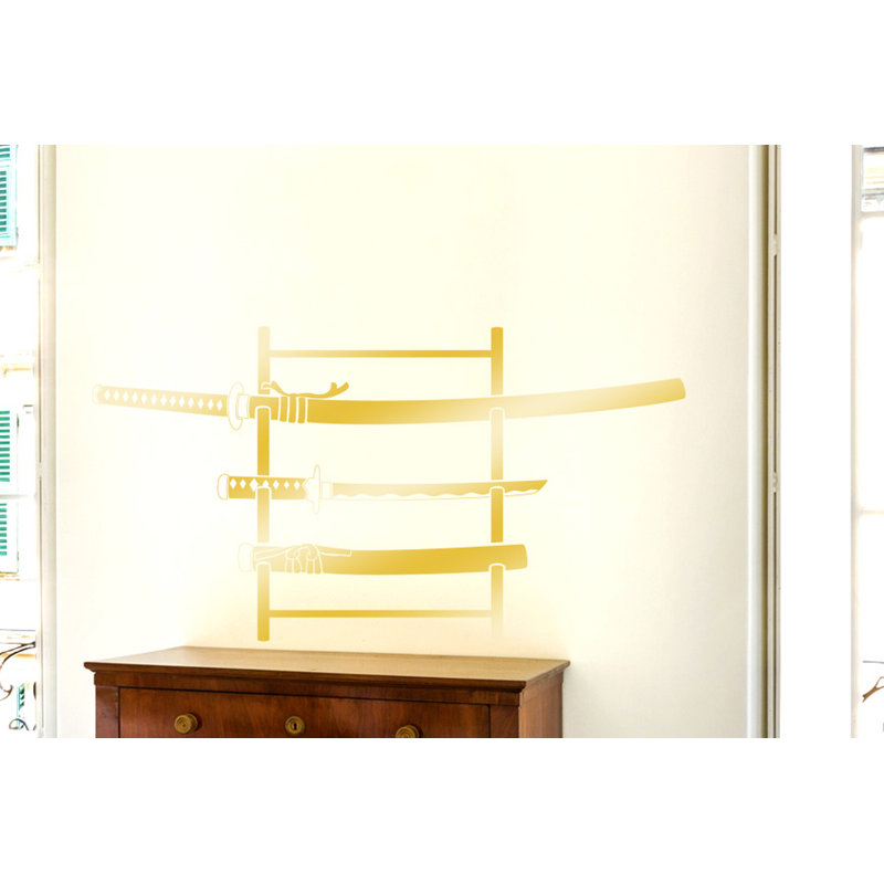 Patriotic Wall Decal, Shiny Gold