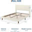 Structure de lit double tapissier pleine grandeur avec lattes en métal, tête de lit moderne, aucun sommier requis, beige-810720441-810720442